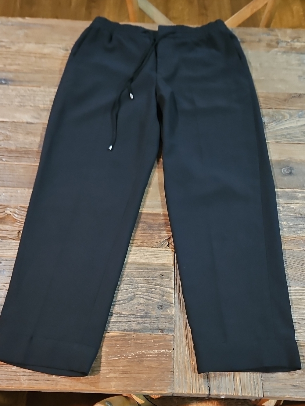 Club Monaco Black Drawstring Crop Pants